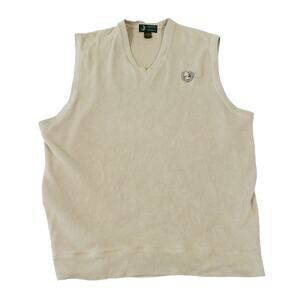 Pinehurst Collection No 8 Izod Club Beige V Neck Sweater Vest XXL